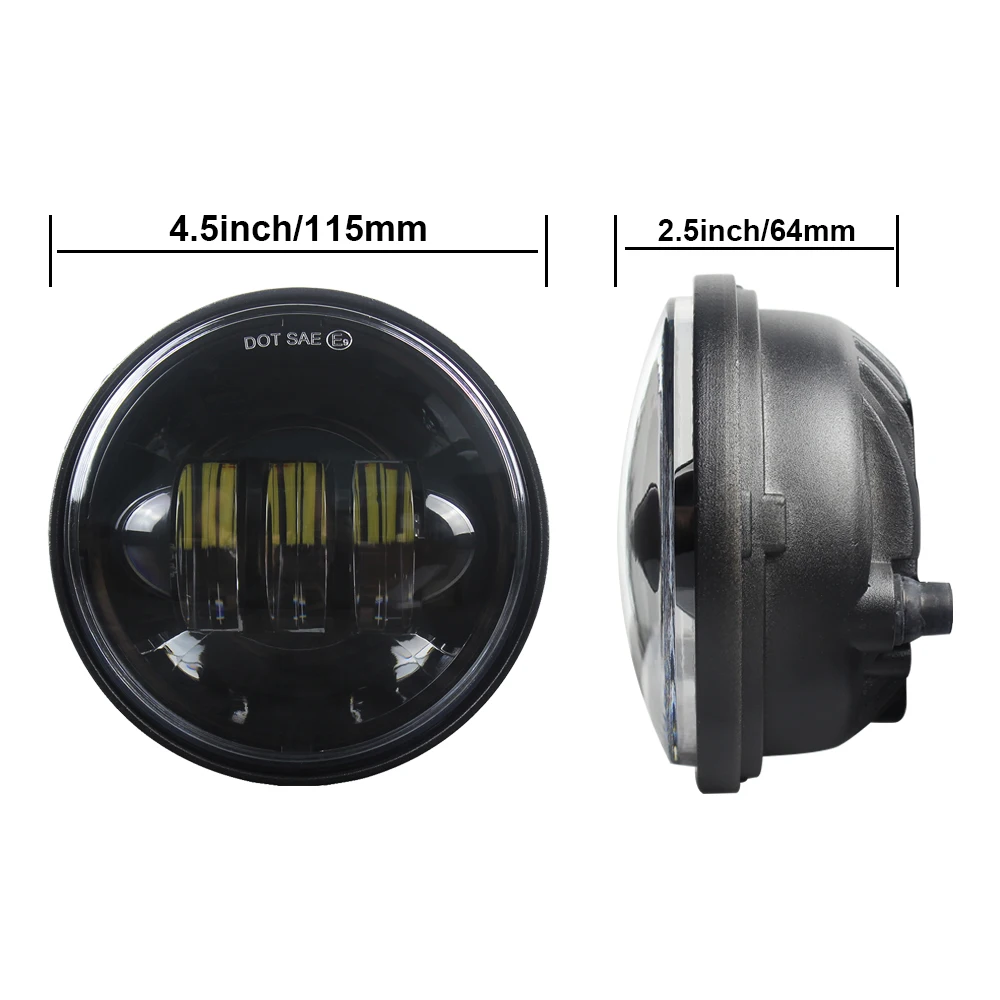 7-дюймовый светодиодный фонарь для мотоцикла Hi/low Beam С DRL и 30 Вт противотуманная фара 4,5 ”дополнительные фары для любых моделей 7" и 4,5 дюймов