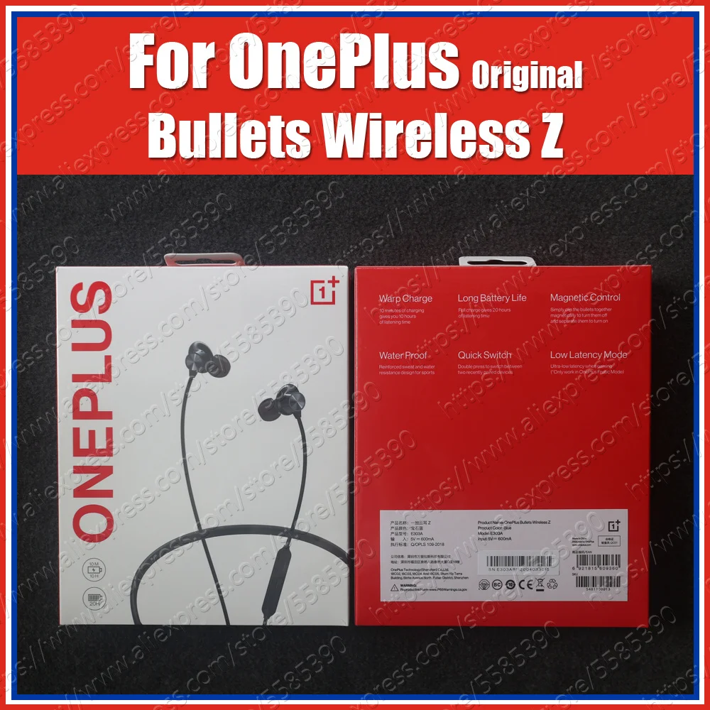 E303A AAC 28g Original Oneplus Bullets Wireless Z Bluetooth Earphones Universal Sports Headphones Compatible With iOS Android |