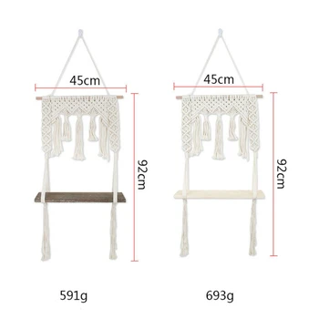 

Shelf Wall Hanging Plants Holder Display Rack Cotton Rope Woven Tapestry Floating Home Wall Decor Supplies