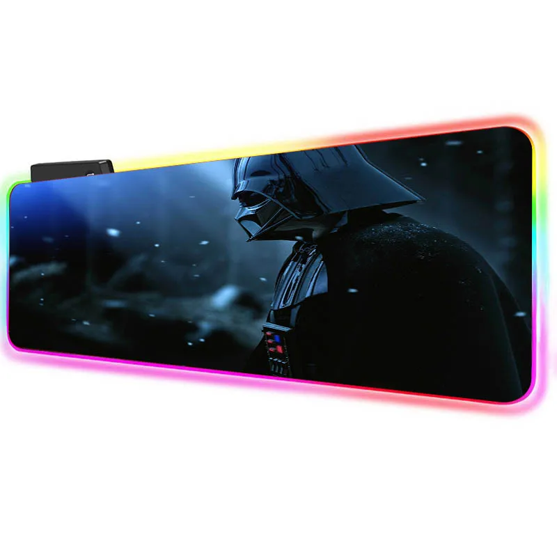  XGZ Star War Gaming Mouse Pad RGB Gamer Large Mousepad LED Lighting USB Keyboard Colorful Desk Mice