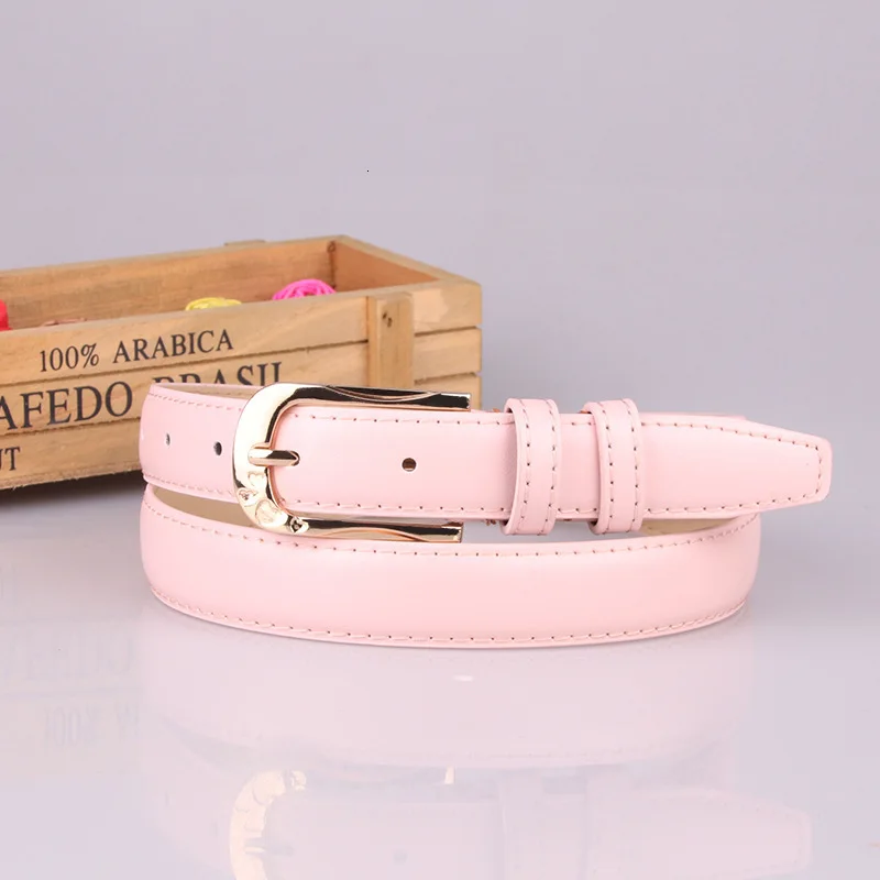 Light pink Новинка, женский тонкий пояс, черный, коричневый, уличная одежда, пояс из полиуретановой кожи, ремни для женщин, джинсы, высокое качество - Цвет: Light pink