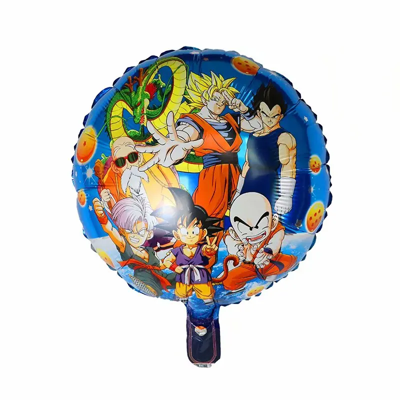 10 шт. 18 дюймов Dragon Ball Sun Wukong алюминиевый фольгированный шарик в виде героя мультфильма, рукоять, украшение для вечеринки на день рождения, детский шар, игрушка
