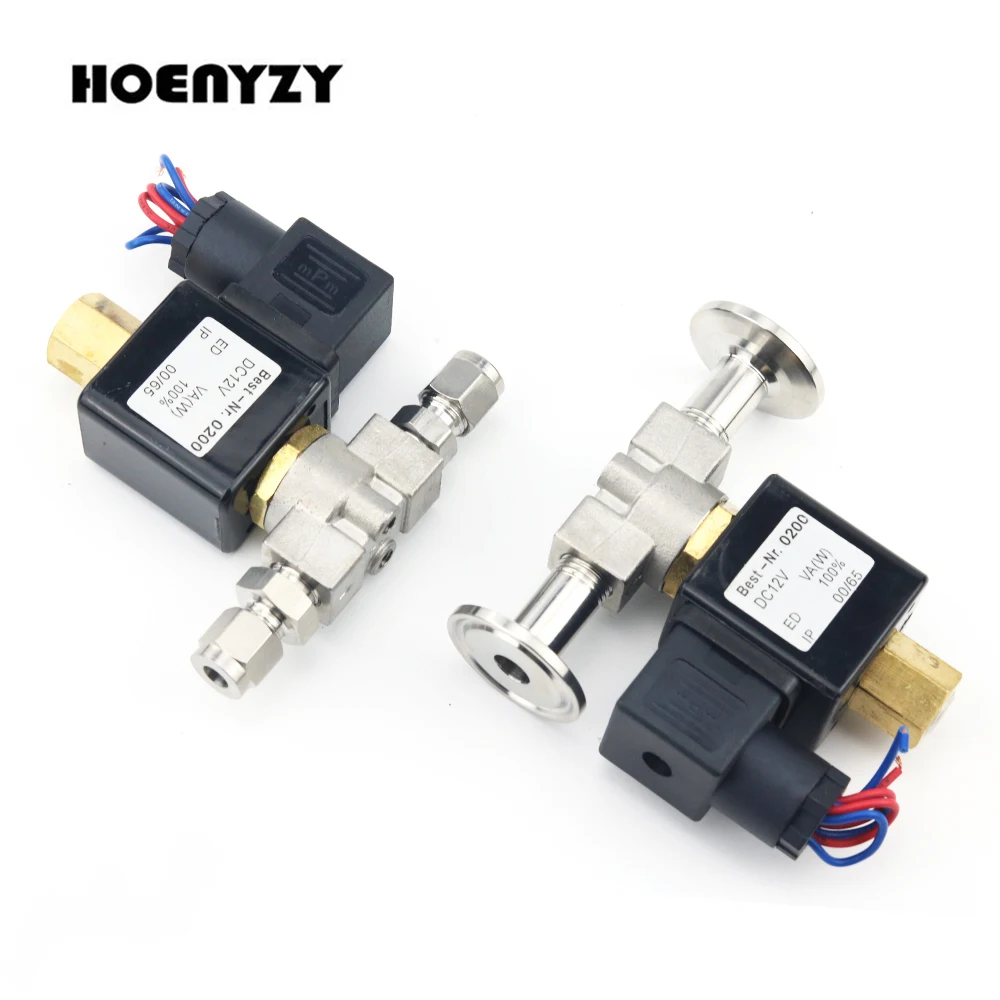 1/4" Normally Open Stainless Steel SS 304 2-Way Solenoid Valve DN8 For Oil Water Air Gas Pipe Fitting AC220V/110V DC12V/24V |