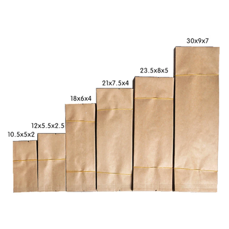50pcs/lot Kraft paper Tea Bags Thickening Heat Seal Packaging Pouches Food Coffee Tea Bag