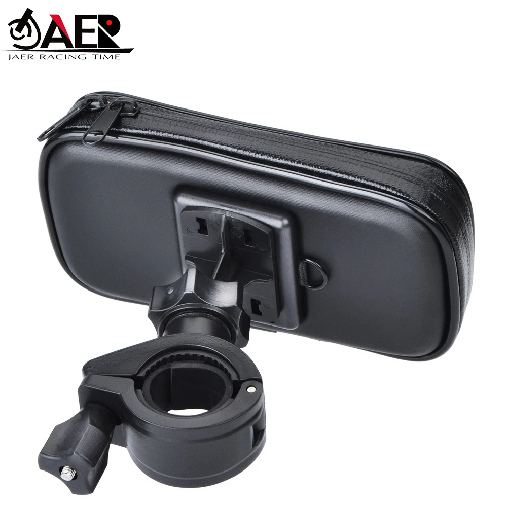 

JAER Motorcycle Motocross Bike ATV 3.5-6.2" for 22-32mm handlbar Cell Phone GPS 360 rotating Mount Holder Charger Waterproof