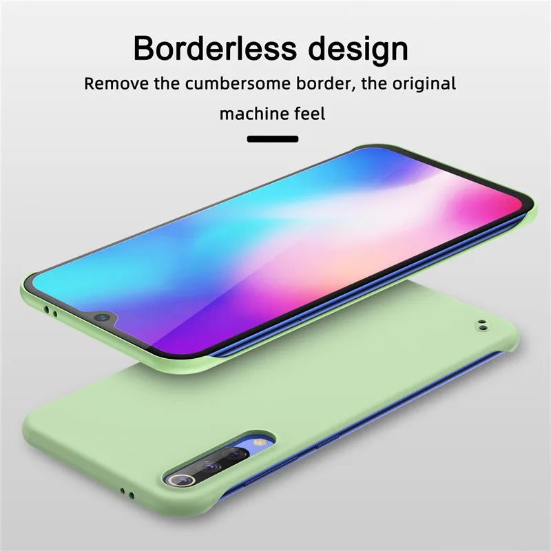 Lovebay тонкий скраб Жесткий PC Бескаркасный чехол для телефона для Xiaomi Mi9 Mi9 SE карамельный цвет матовый чехол для Redmi K20 задний Чехол без полей
