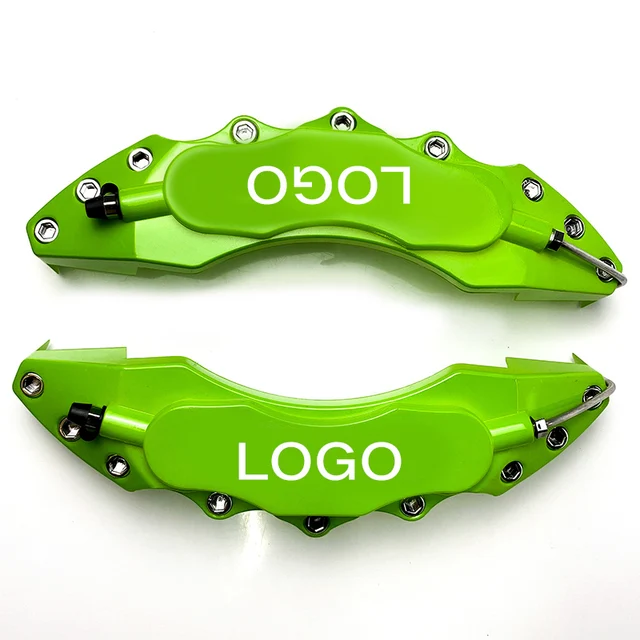 2Pcs S/M/L ABS Car 3D Disc Brake Caliper Covers Sticker For Toyota CROWN COROLLA COASTER LAND CRUISER PRADO REIZ  Accessories 2Pcs L Size Green