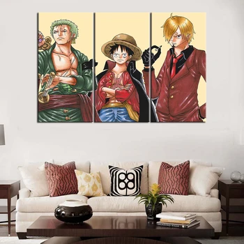 

Anime Poster One Piece Oil Painting Wallpaper Canvas Artwork Wall Cover Murals Living Room Decor Wall Stickers Luffy Painting