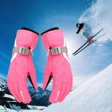 Женские уличные теплые перчатки для сноуборда Зимние перчатки для холодной погоды для женщин теплые водонепроницаемые ветрозащитные handschoenen лыжные 30O9