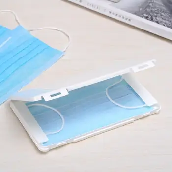 

Portable Rectangle Dustproof Face Mask Storage Container Plastic Seal Box Case