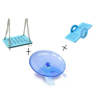 

2 Colors Plastic Small Pet Toy Funny Hamster Mouse Running Disc Flying Saucer Exercise Wheel Small Animal Jogging Plate Toys