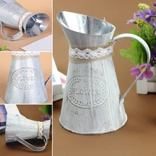 Винтажная ваза для цветов, железный лист, лейка, кувшин, Свадебный домашний декор, украшение для ВАЗ, домашний вазон, винтажный цветочный горшок