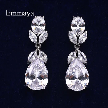 

Emmaya Charming Water-drop Shape Earring Female Shiny Cubic Zircon Decoration Three Colors Choice New Trend Party Jewelry