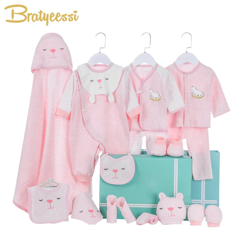 Cartoon New Born Baby Girl Boy Clothes Cotton Print Newborn Set Outfit Infant Clothing Gift for 0-12M with Free | Детская одежда и