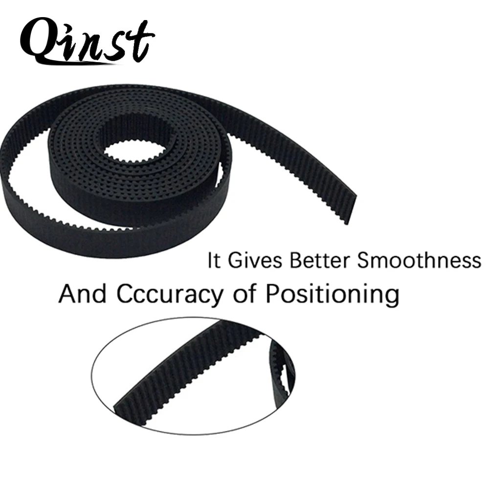 

Qinst 2/3/5Meter Arc Tooth HTD 3M Open Synchronous belt Width 15mm Rubber fiberglass Neoprene HTD3M pulley Laser Engraving CNC