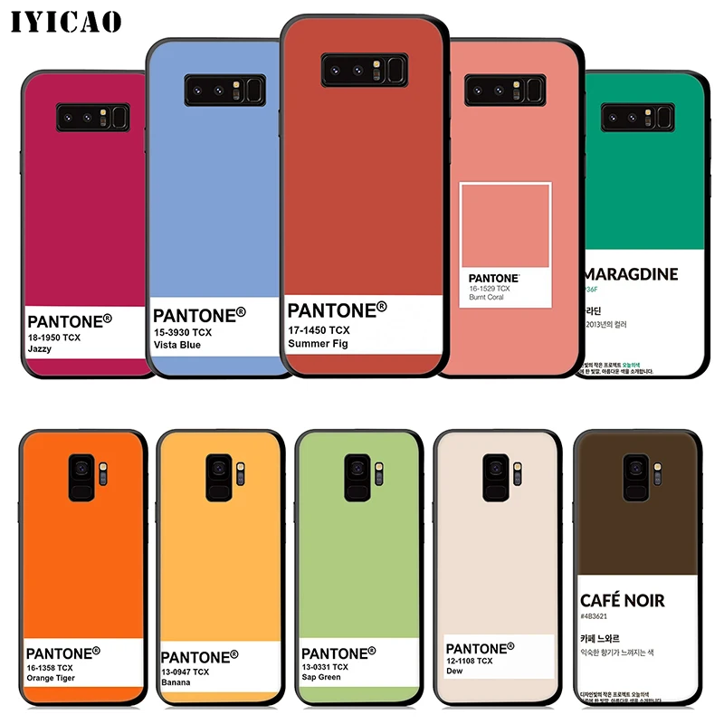 IYICAO Pantone милый художественный мягкий чехол для samsung Galaxy S10e S10 S9 S8 Plus S6 S7 Edge Note 10 9 8 TPU |
