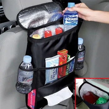 

High quality Auto Car Seat Organizer Sundries Holder Multi-Pocket Backseat Storage Box Insulation Work Style
