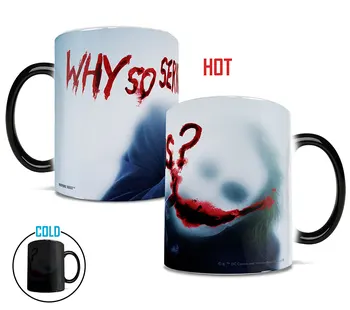 

Why So Serious Mug Joker The Dark Knight Color Changing Mugs Creative Ceramic Coffee Mug