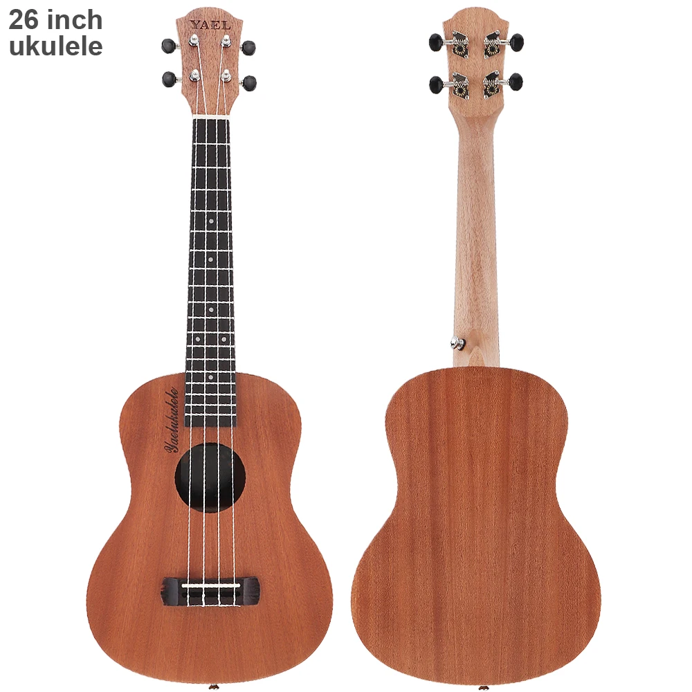 26 Inch 18 Fret Tenor Ukulele Set Acoustic Guitar Sapele Wood 4 String Ukelele Hawaii