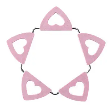 

Adjustable Foldable Trivets, Heat Resistant Non-Slip Pads for Hot Dishes or Dining Table Pot (Pink Heart-shaped)