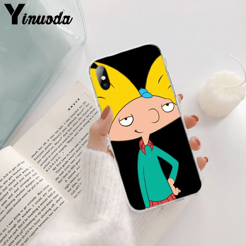 Yinuoda Hey Arnold TPU Мягкий силиконовый прозрачный чехол для телефона iPhone 8 7 6 6S Plus X XS MAX 5 5S SE XR 11 pro max