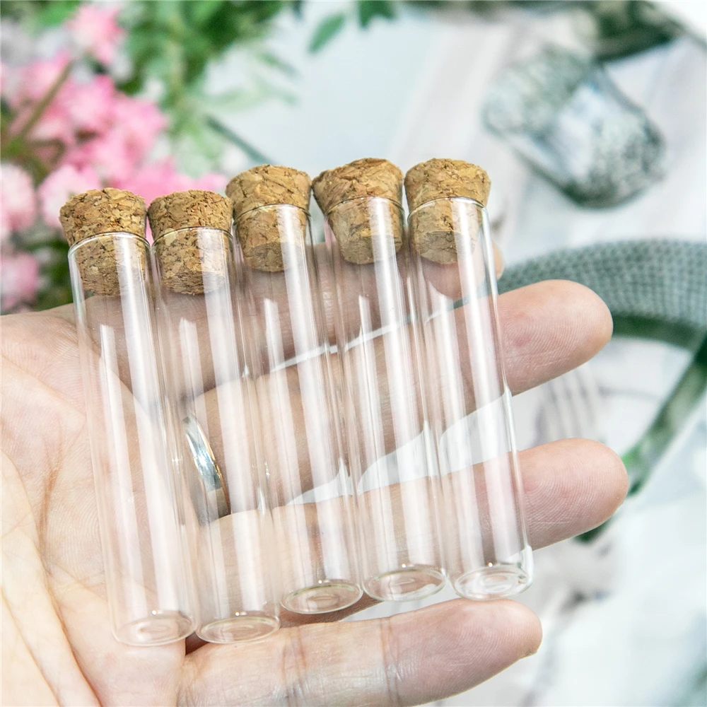 100Pcs 4 мл 12x60 мм Ювелирные наборы с маленьким Hyaline Стекло Тесты трубка баночки