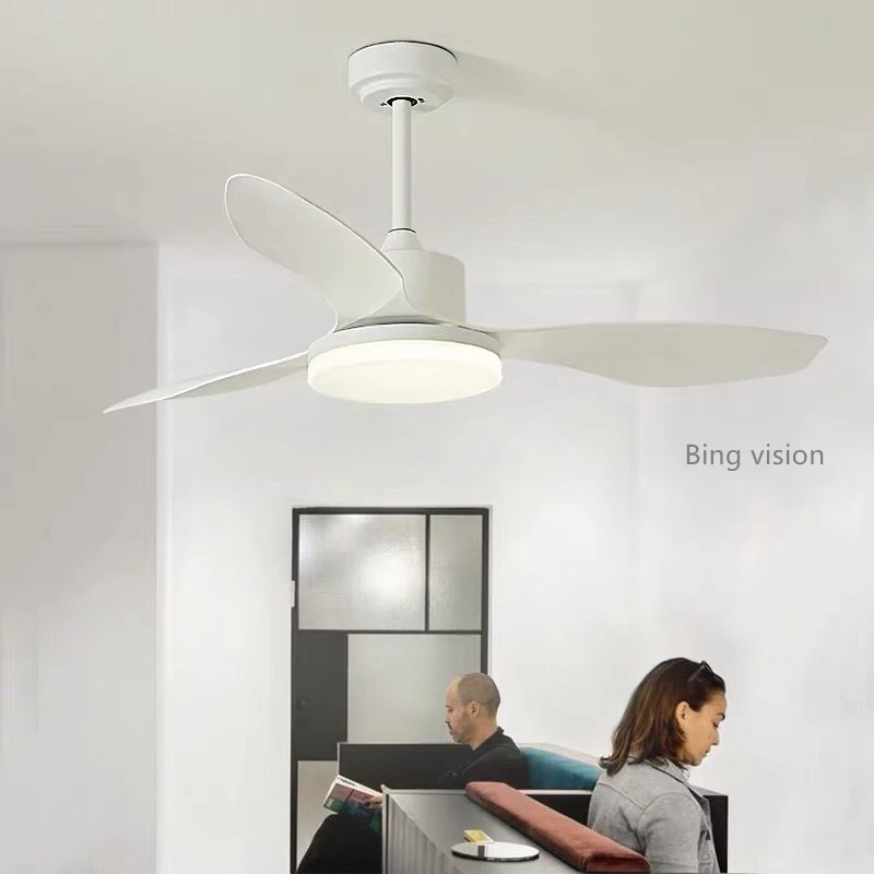 Nordic творческий потолок потолочные вентиляторы 3 смартфона blade вентилятор ABS потолочные вентиляторы лампы со светодиодными огнями для Гостиная дома светодиодный лампа с регулировкой