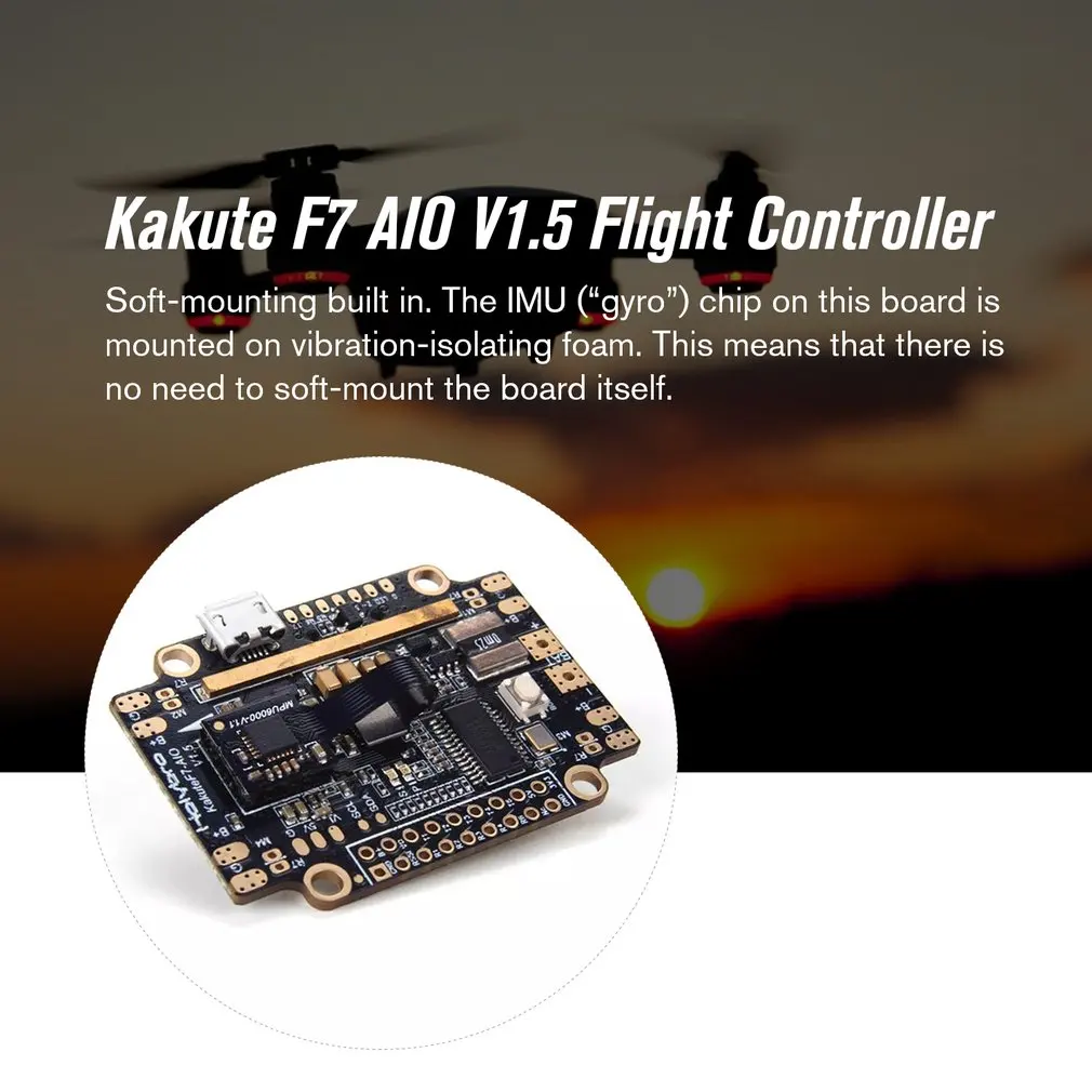 Holybro Kakute F7 AIO V1.5 STM32F745 FC Контроллер полета с OSD PDB Датчик тока барометр для радиоуправляемого дрона запчасти