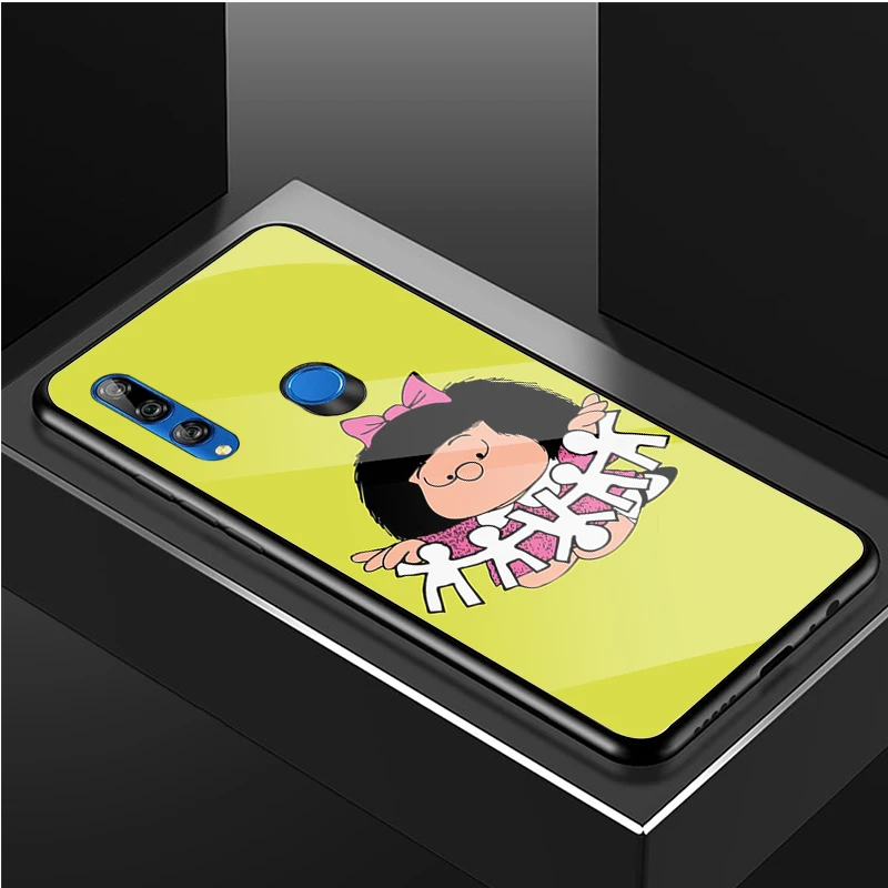 Mafalda Kính Cường Lực Điện Thoại Ốp Lưng Cho Huawei Honor 8X 9 10i 20i 20Lite 20Pro 30 Pro Vỏ cute phone cases huawei