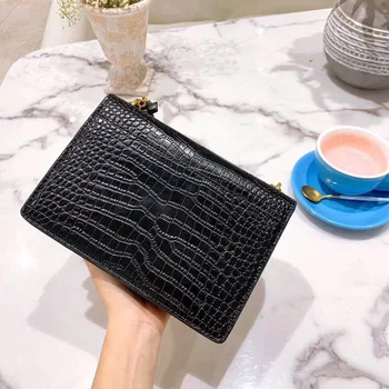 

high quality brand women crocodile leather bag