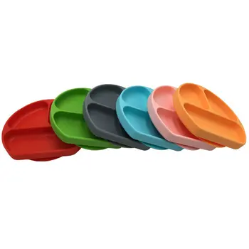 

Baby Silicone Dishes Suction Bowl BPA Free Silicone Smile Face Plate kid Tableware Toddler Infant Asist Feeding