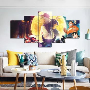 

Unframed 5 Piece Anime Poster Doraemon Animation Art Canvas Painting Home Decor Wall Sticker Background Wall Decor for Room