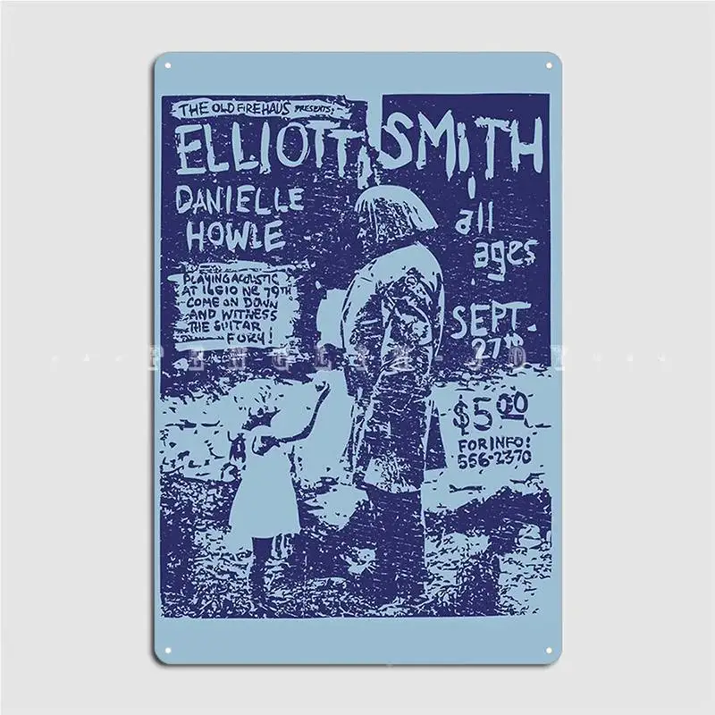 

Elliott Smith Live Metal Sign Decoration Cinema Kitchen Plaques Club Bar Tin Sign Posters