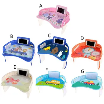 

Baby Car Tray Plates Portable Waterproof Painting Eating Table Desk for Kids Car Safety Seat Children Toys Storage Holder