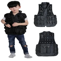 Chaleco táctico militar de caza para niños y adultos, uniforme de combate, Swat, disfraz para policía al aire libre, CS, Airsoft