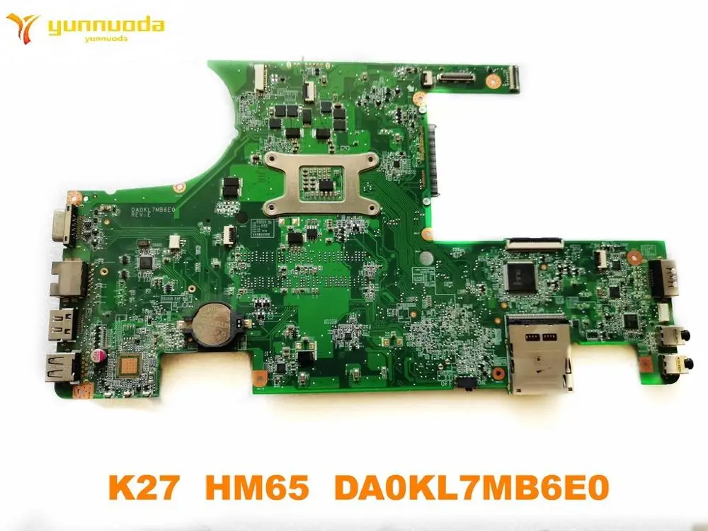 Для lenovo K27 материнская плата для ноутбука K27 HM65 DA0KL7MB6E0 протестированная хорошая