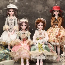 BJD – poupée articulée de 60 CM pour filles, ensemble complet, corps, vêtements, chaussures, perruque, tête de vinyle, jouets, 1/3