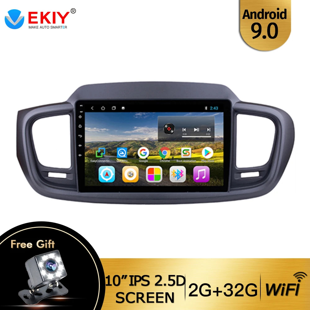 EKIY 9 ''ips Android 0 Автомобильный gps радио головное устройство для KIA K3 CERATO FORTE 2013 2014