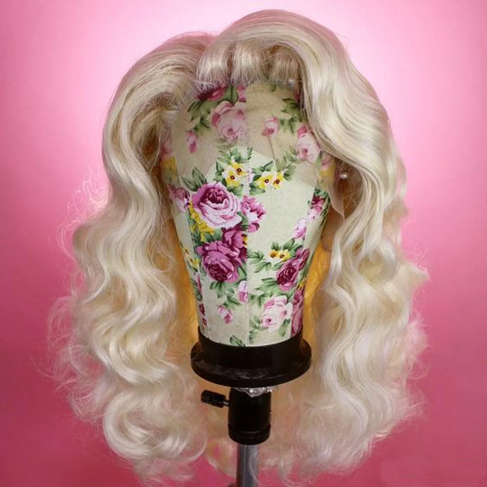 QT 613 медовый блондин Цвет Remy бразильский объемный волнистый парик фронта шнурка человеческие волосы могут окрашивать Омбре фронтальные парики для черных женщин