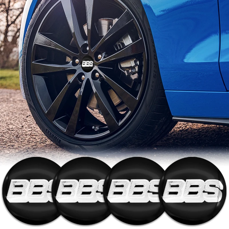 

4pcs 56mm BBS logo 3D aluminum wheel center cover sticker for auto parts center wheel sticker for BBS tire parts car styling