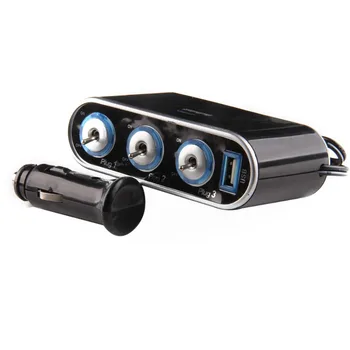 

Universal 2/3/4 Sockets 12V Car Lighter Socket Cigarette Lighter Splitter USB Ports Charger Adapter With Switch Car Accessories