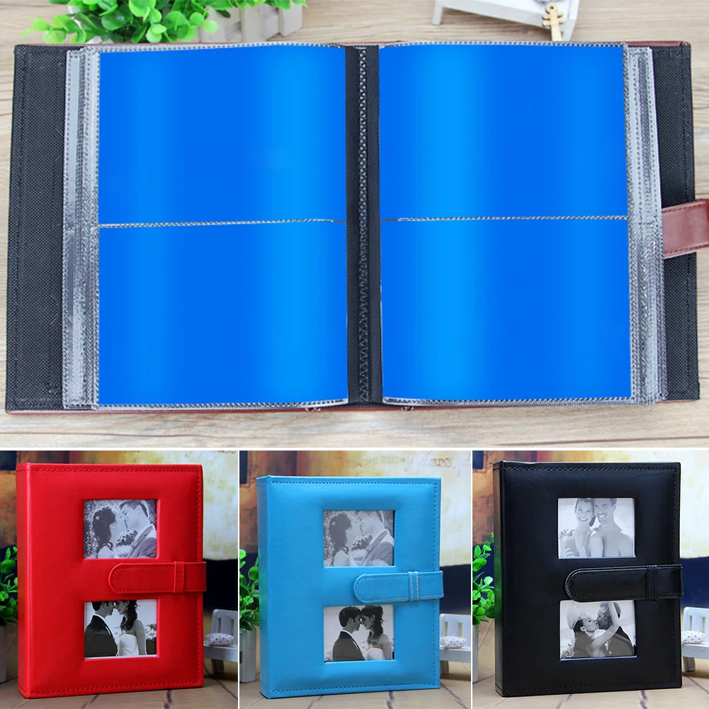 6 Inches 200 Sheets Portable Wedding Photo Album Family Memory Birthday Gift Storage Protection PU Leather Anniversary Home