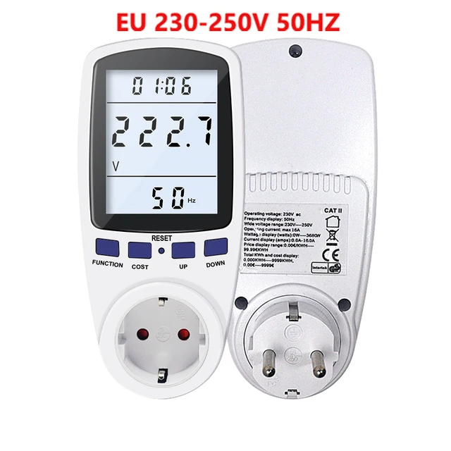 metric tape measure EU Plug AC Power Meter Digital Wattmeter Watt Monitor Electricity Consumption Power Analyzer Energy Meter Measuring Socket audio vu meter Measurement & Analysis Tools