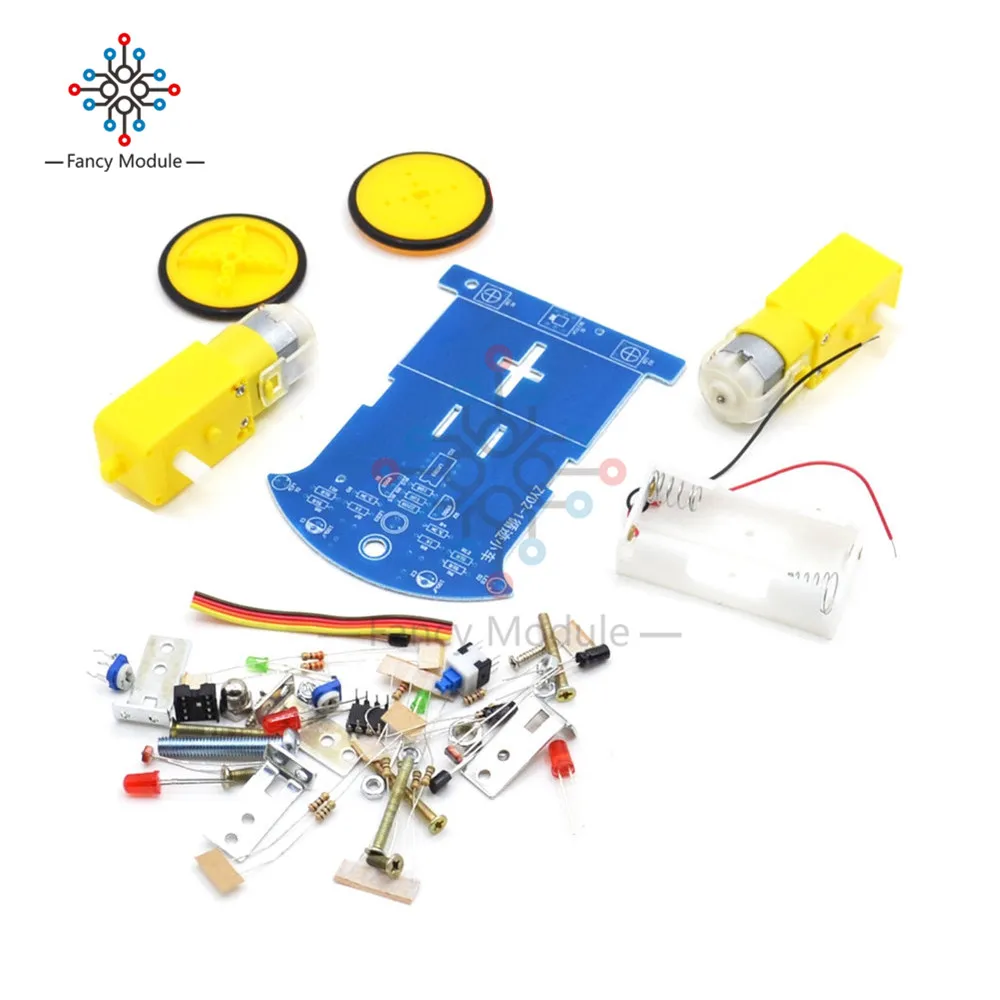 D2-7 Smart Car Project Kits Line Following Robot Intelligent Tracking Car  Kit Welding Diy Electronic Parts - Rigid Pcb - AliExpress