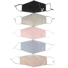 1 шт. хлопок РМ2. 5 маска для рта против пыли фильтр с активированным углем ветрозащитный рот муфельной бактерии доказательство маски для лица для защиты от гриппа уход