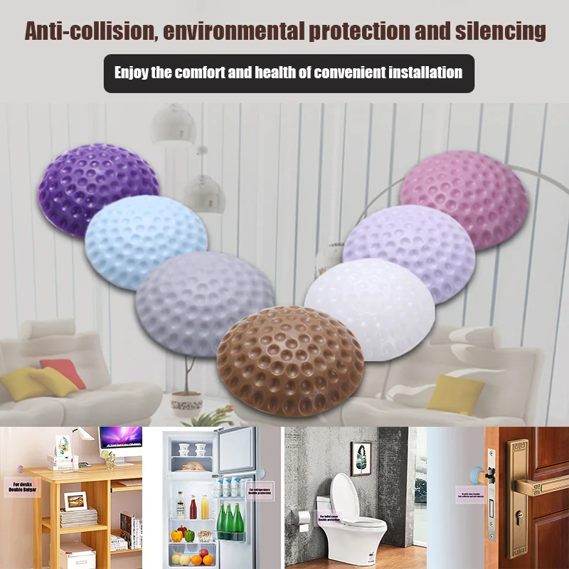 

Hot 7 Pcs Wall Protector Rubber Protection Cushion Silencer Door Handle Crash Pad for Home XJS789