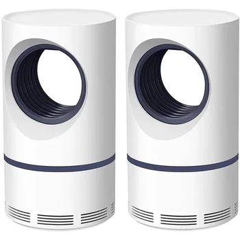 

HOT 2PCS Electric Bug Zappers Mosquito Killer, Smart Optically Controlled Insect Killing Trap Lamp Indoor Cordless Pest