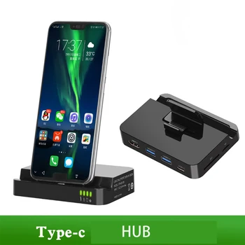 

6-IN-1 USB C Adapter Type C Multiport Adapter HDMI Output SD+Micro SD Card Ports USB3.0 Ports for Huawei Sansung type-c phone