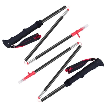 

Super sell-AONIJIE Tri-Fold Folding Trekking Poles Ultralight Quick Lock Hiking Pole Walking Running Stick Aluminium Alloy