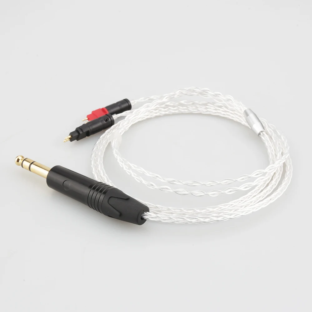6 35mm Plug 8Cores OCC Silver Plated Headphone Upgraded Cable BALANCED XLR Cable for HD650 HD600 HD660s HD6XX